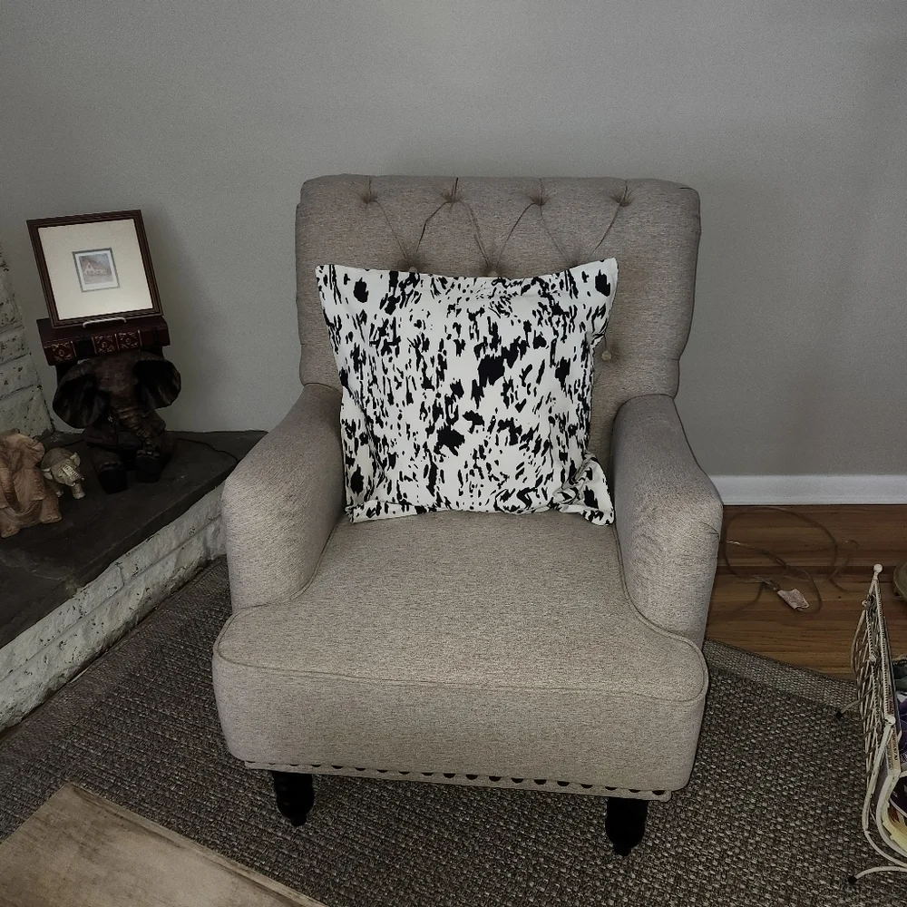 Set Of Two Black and White Decorative  Pillow Shams